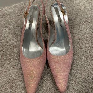 Pink shimmer Dolce & Gabbana kitten heels